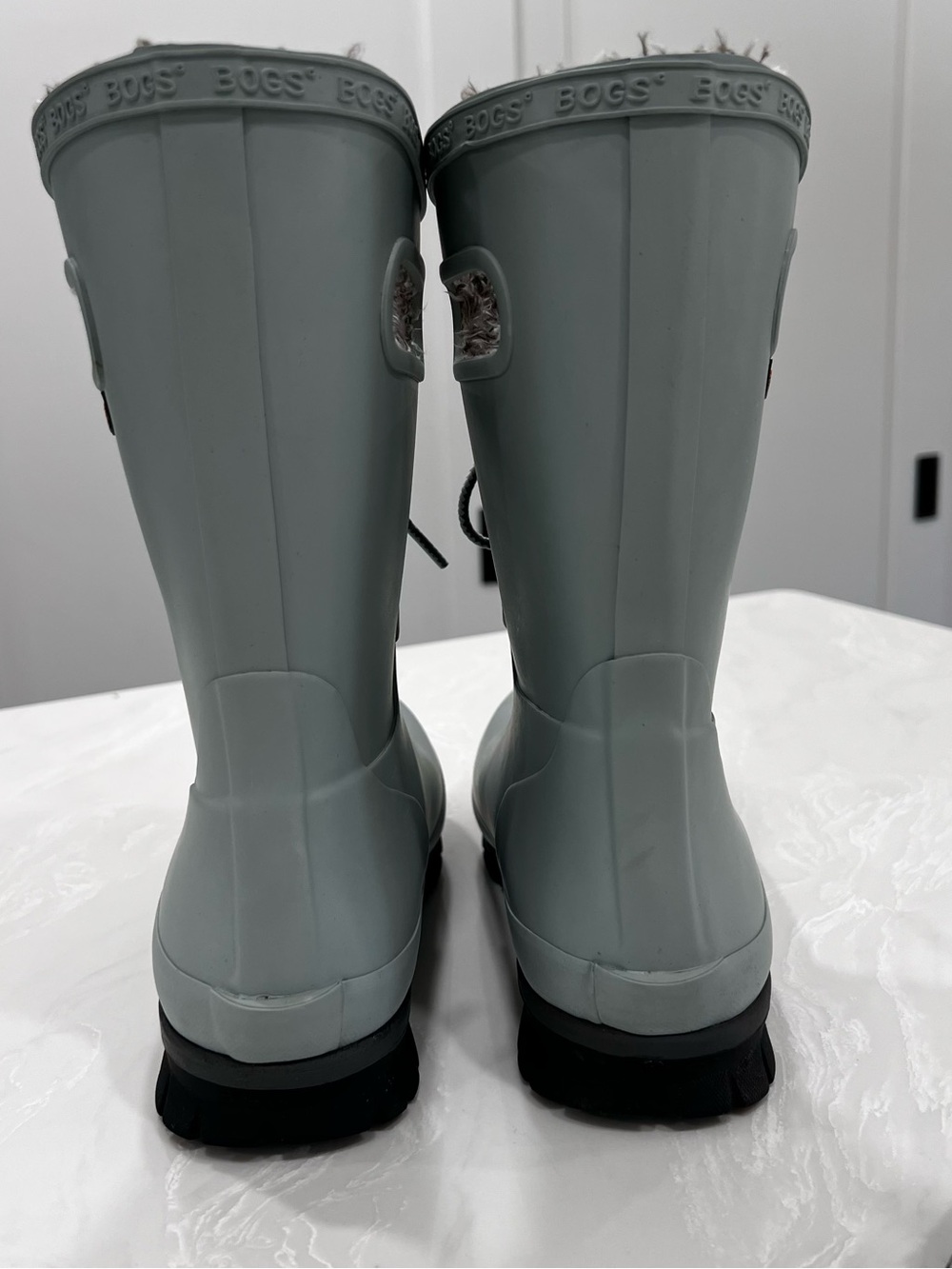 Bogs Amanda II Lace Up Rain Boots Jade Sage Green Lined Waterproof Womens Size 6 - Picture 15 of 16